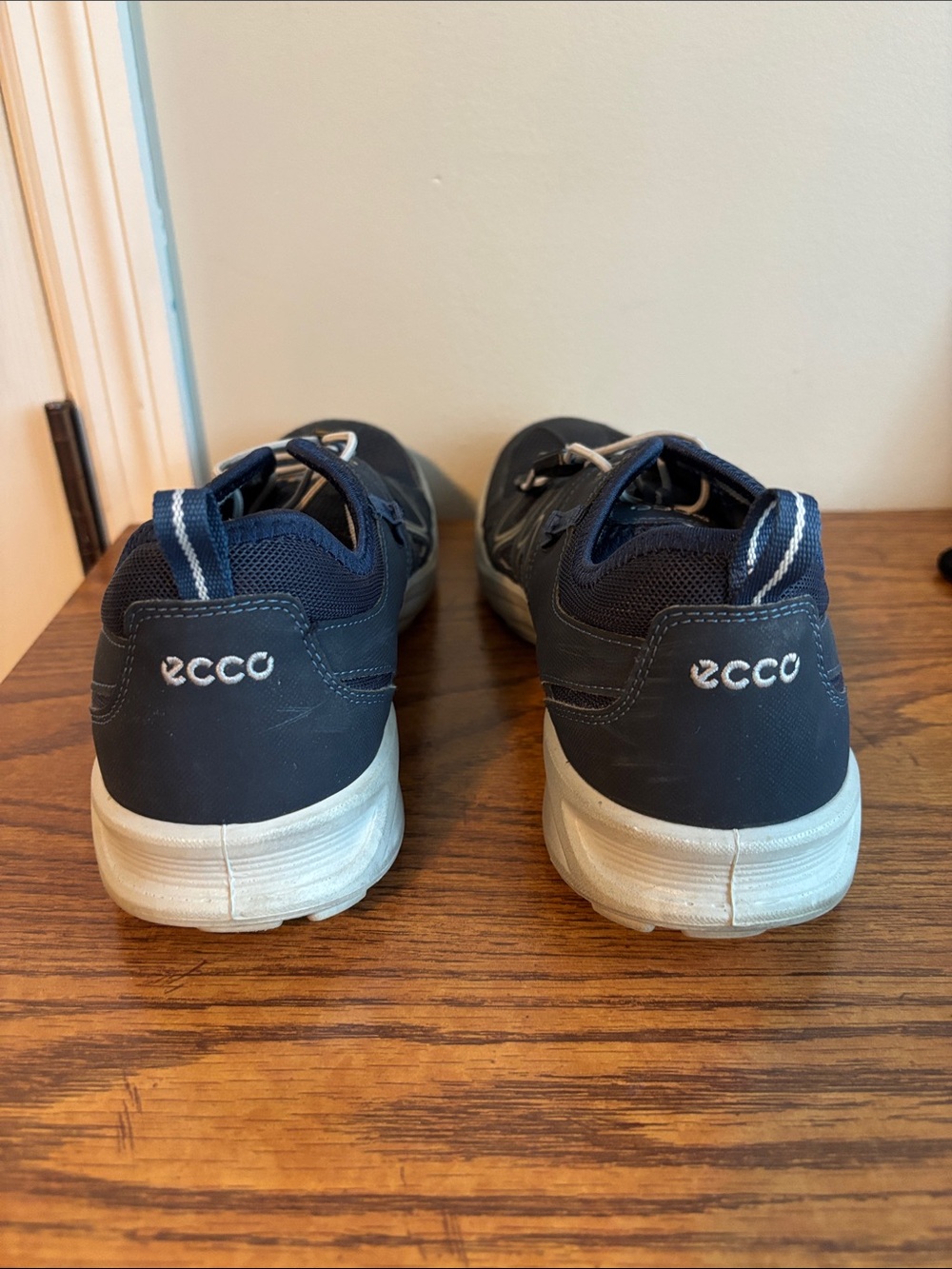 Ecco Navy and White Men's Casual Sneakers